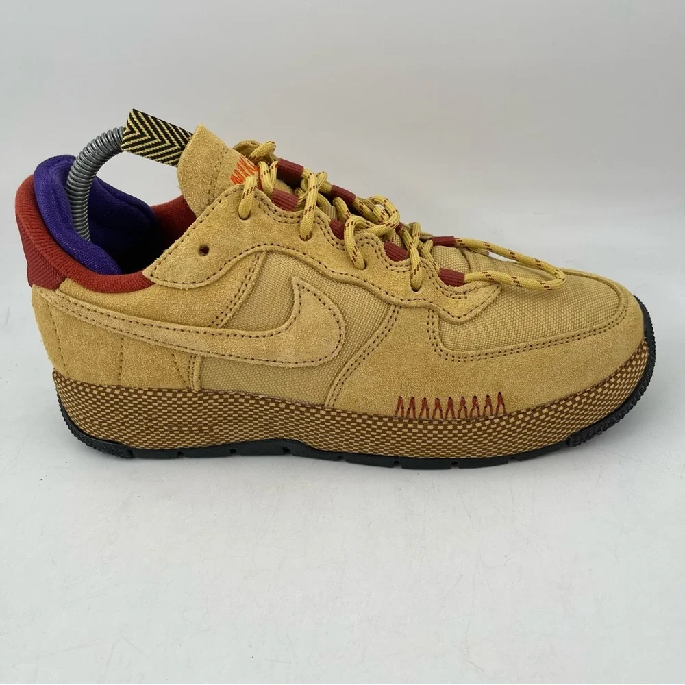Nike Women’s Air Force 1 Wild Wheat Gold-SZ 6.5 -Low Lace-Up Shoes Sneaker